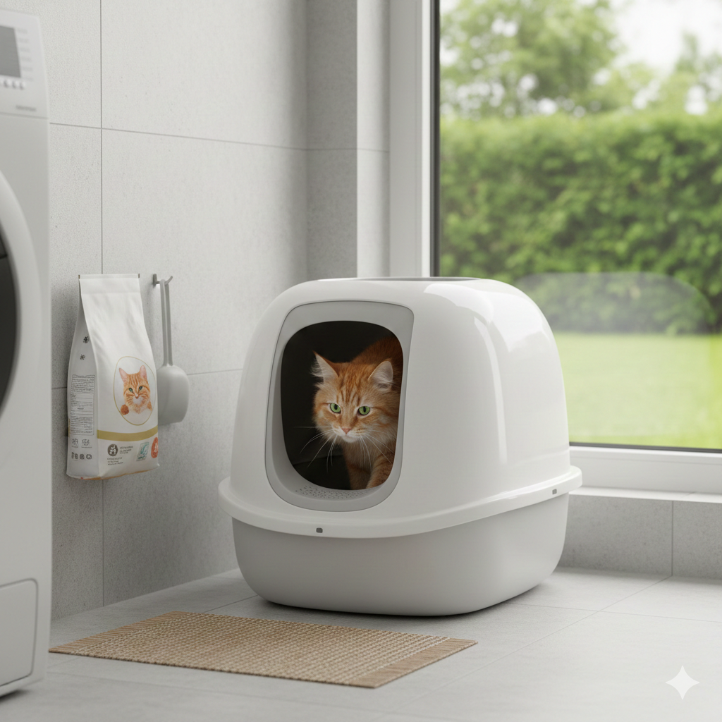 フルカバー猫トイレ（AI）